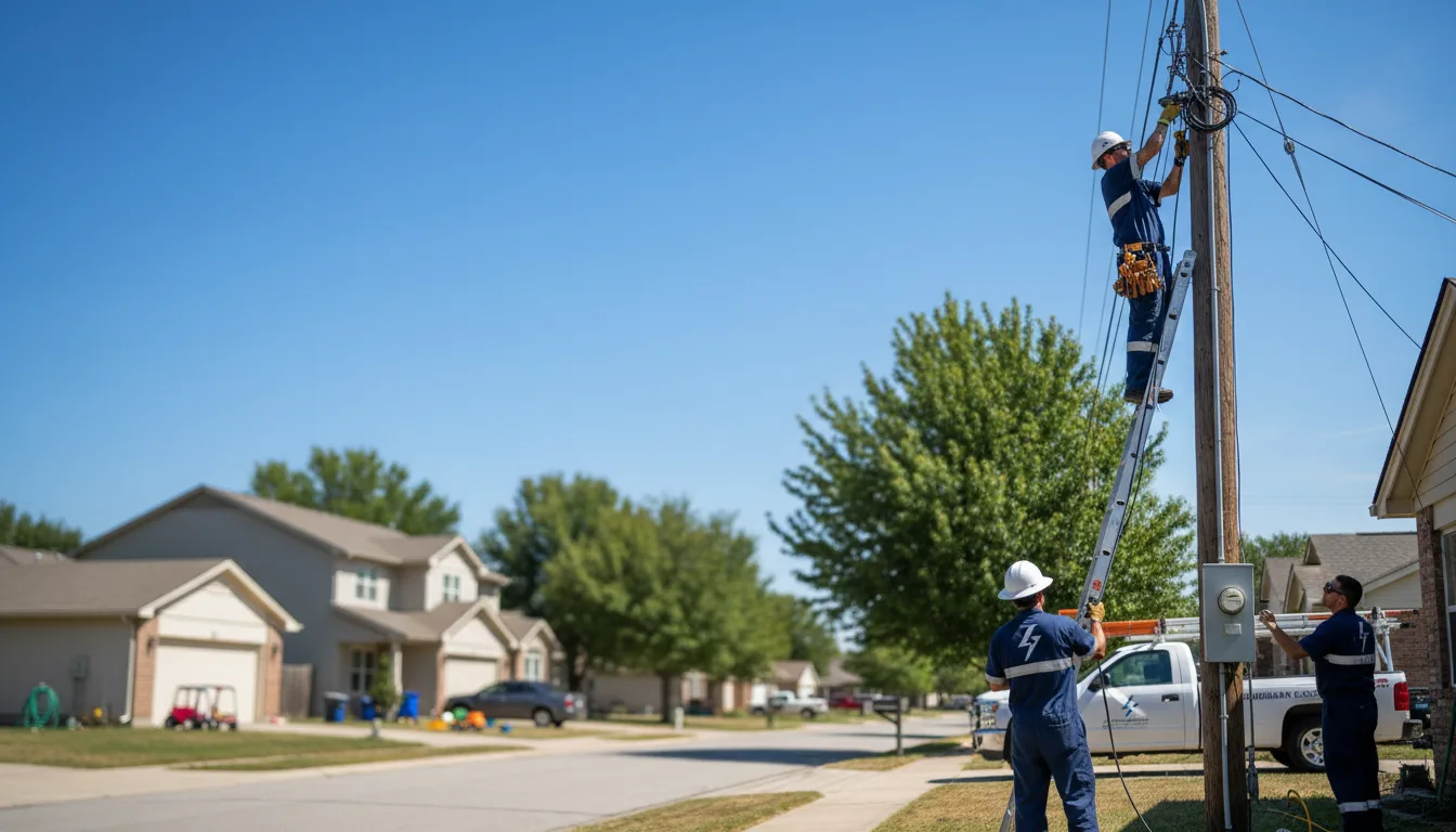 Residential electrician providing installation services in Arcadia, OH